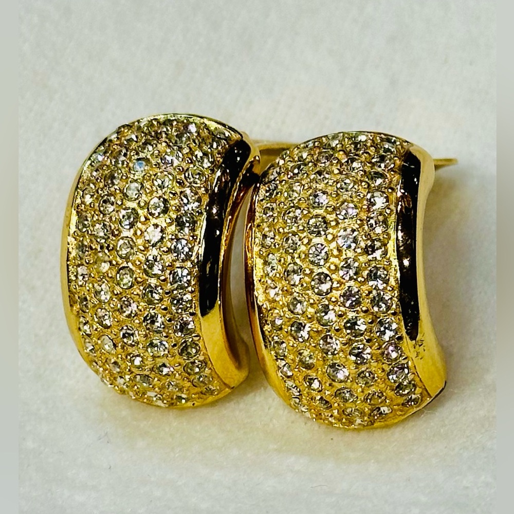 1980’s Christian Dior Rhinestone Earrings